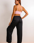 Elsie Signature Satin Pants Set - Black-Fascinating_Nights