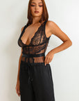 Ember Signature Satin Pants Set - Black-Fascinating_Nights