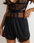 Ember Silken Shorts Set - Black-Fascinating_Nights