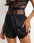 Ember Silken Shorts Set - Black-Fascinating_Nights
