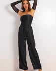 Hallie Signature Satin Pants Set - Black-Fascinating_Nights