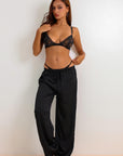 Jonet Signature Satin Pants Set - Black-Fascinating_Nights