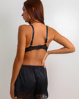 Jonet Silken Shorts Set - Black-Fascinating_Nights