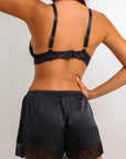 Jonet Silken Shorts Set - Black-Fascinating_Nights