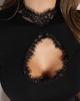 Juliette Keyhole Mini Dress - Black-Fascinating_Nights