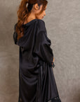 Kayla Signature Silky Robe Set - Black-Fascinating_Nights