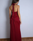 Nadine Halter Maxi Dress - Burgundy-Fascinating_Nights