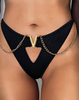 Nina V Chain Thong - Black-Fascinating_Nights