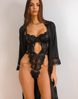 Regina Signature Silky Robe Set - Black-Fascinating_Nights