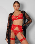 Sidonie Red Signature Lace Robe Set-Fascinating_Nights