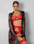 Sidonie Red Signature Lace Robe Set-Fascinating_Nights