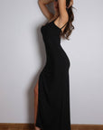 Sophia Lace Back Maxi Dress - Black-Fascinating_Nights