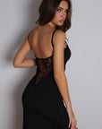Sophia Lace Back Maxi Dress - Black-Fascinating_Nights