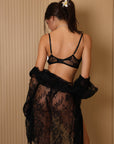 Vespera Lace Robe Set - Black-Fascinating_Nights