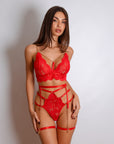 Zarnish Lingerie Set - Red-Fascinating_Nights