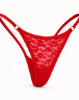 Noir Lace Thong - Red