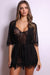 Aiah Lace Slip & Robe Set – Black-Fascinating_Nights