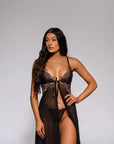 Alivia Babydoll Set - Black-Fascinating_Nights