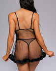 Aloisia Babydoll Set - Black-Fascinating_Nights