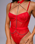 Amor Bodysuit - Red-Fascinating_Nights
