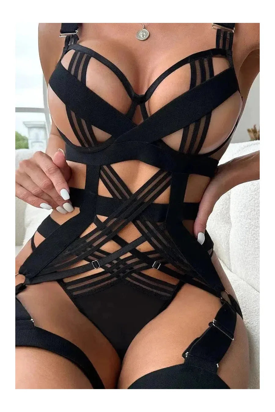 Anahi Bodysuit - Black-Fascinating_Nights