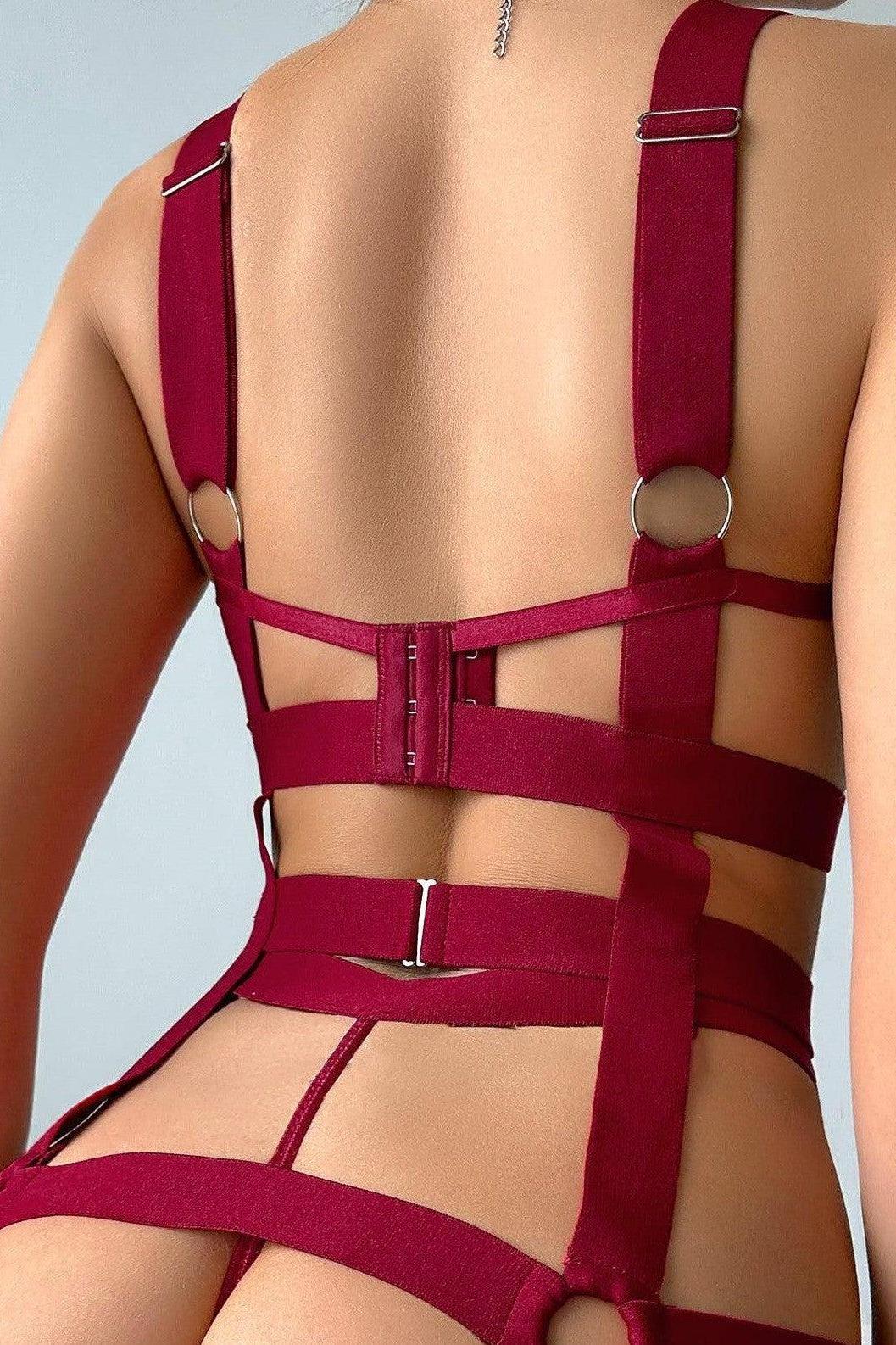 Anahi Bodysuit - Burgundy-Fascinating_Nights