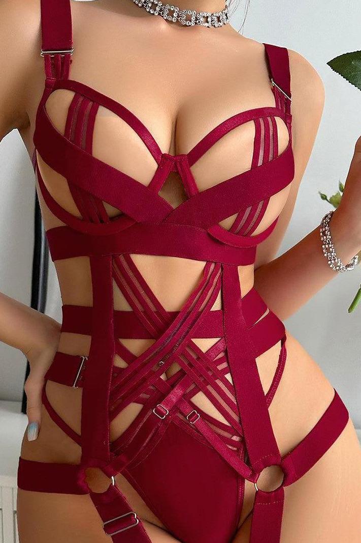 Anahi Bodysuit - Burgundy-Fascinating_Nights
