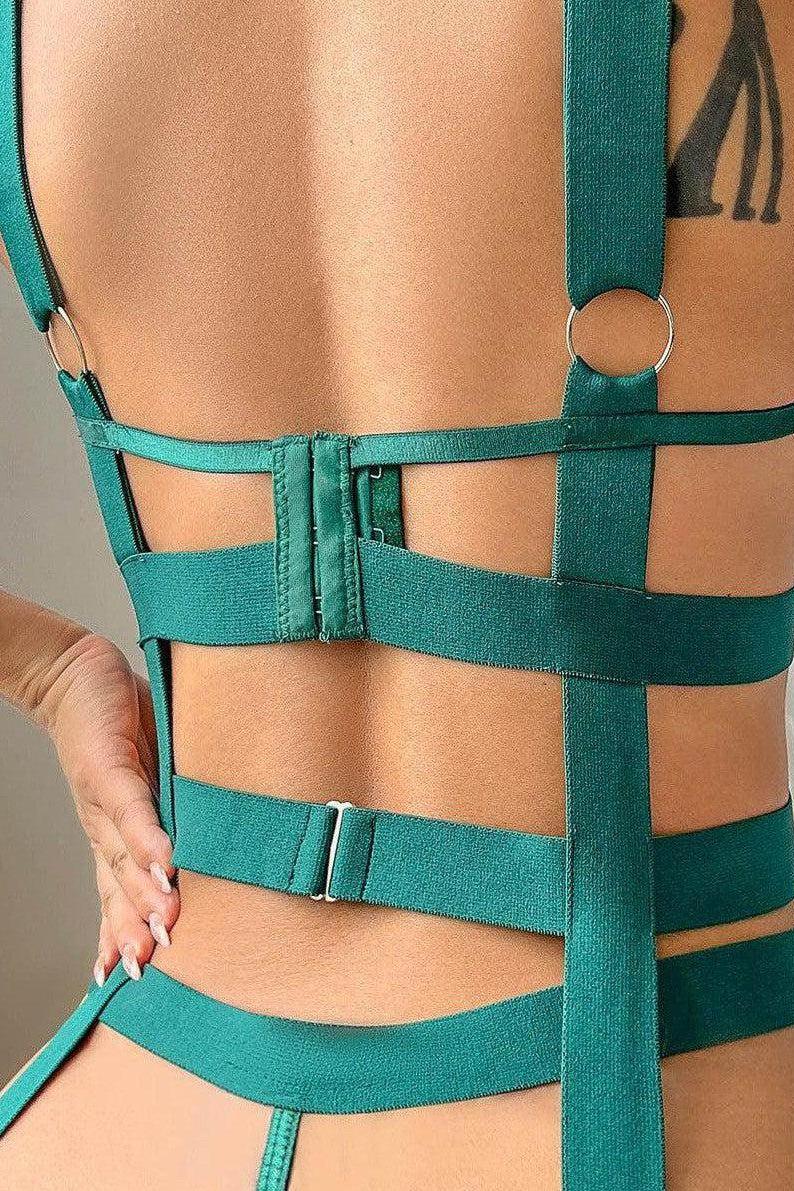 Anahi Bodysuit - Green-Fascinating_Nights