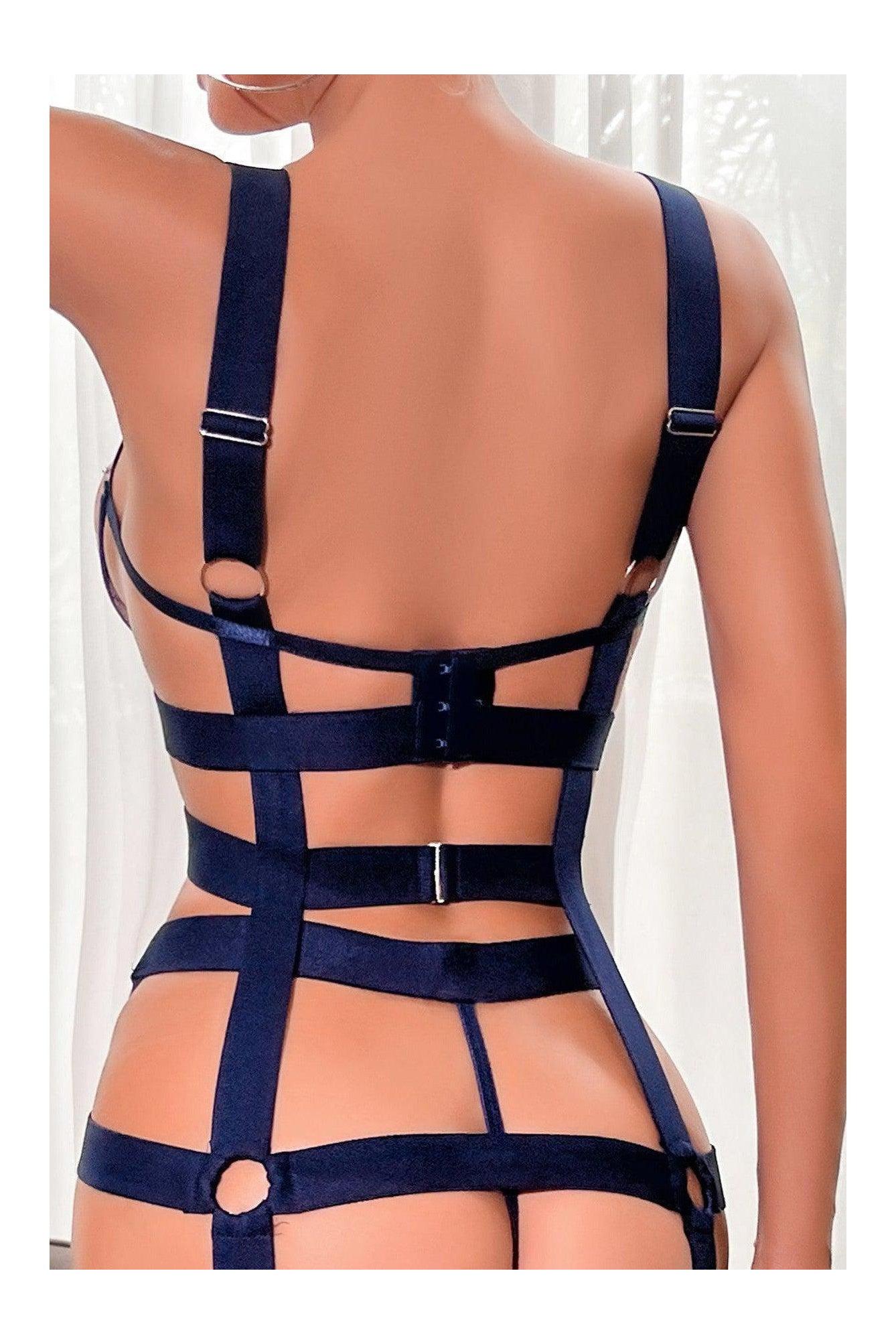 Anahi Bodysuit - Navy-Fascinating_Nights