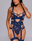 Anahi Bodysuit - Navy-Fascinating_Nights