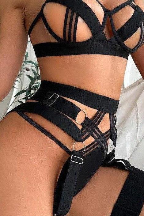 Anahi Lingerie Set - Black-Fascinating_Nights
