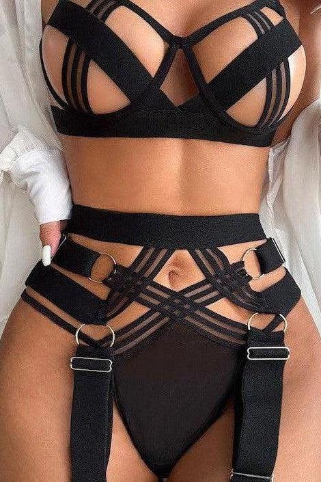 Anahi Lingerie Set - Black-Fascinating_Nights