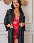 Anahi Signature Silky Robe Set - Pink-Fascinating_Nights