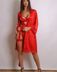 Anahi Signature Silky Robe Set - Red-Fascinating_Nights