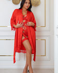 Anahi Signature Silky Robe Set - Red-Fascinating_Nights