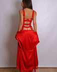 Anahi Signature Silky Robe Set - Red-Fascinating_Nights