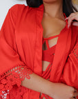 Anahi Signature Silky Robe Set - Red-Fascinating_Nights