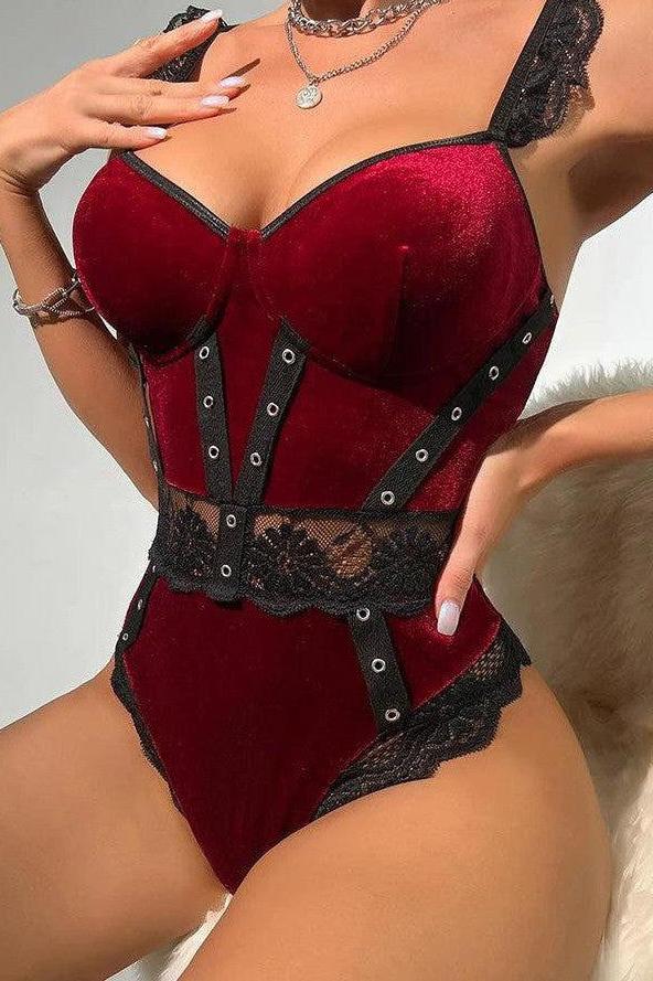 Anna Bodysuit - Burgundy-Fascinating_Nights