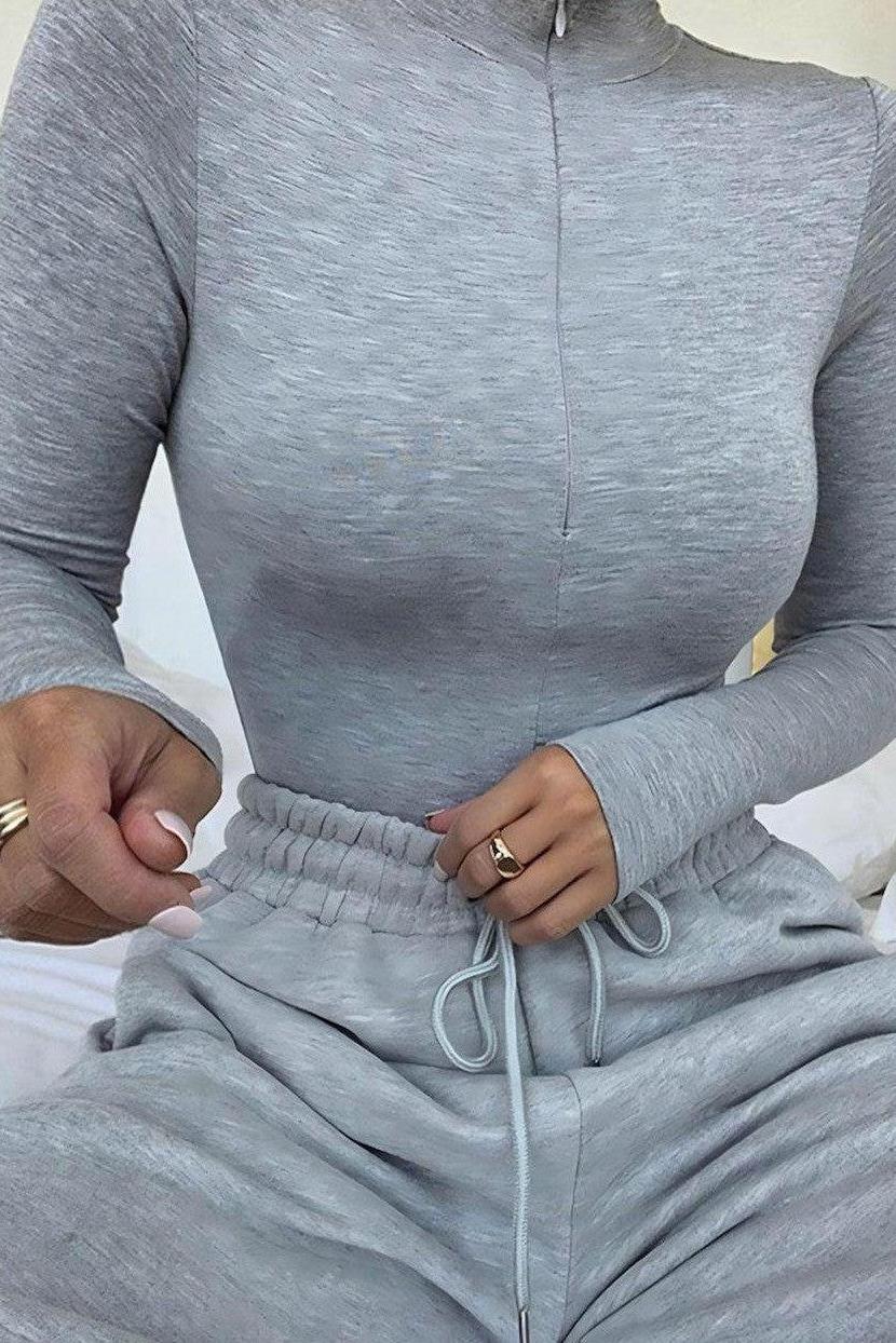 Areesha Bodysuit - Grey-Fascinating_Nights