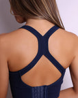 Aria Adjustable Racerback Sports Bra – Navy Blue-Fascinating_Nights