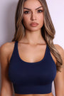 Aria Adjustable Racerback Sports Bra – Navy Blue-Fascinating_Nights