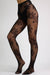 Aspen Botanical Floral Fishnet Tights - Black-Fascinating_Nights