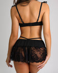 Coquette Bow Lace Skirted Costume Set – Black-Fascinating_Nights