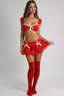 Coquette Bow Lace Skirted Costume Set – Red-Fascinating_Nights