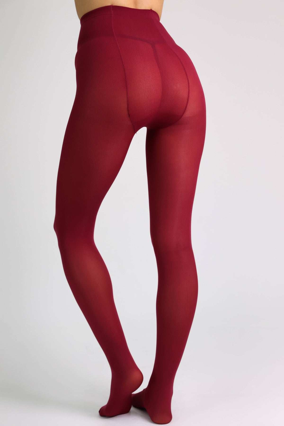 Cristine Velvet Soft Opaque Tights – Burgundy-Fascinating_Nights