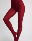 Cristine Velvet Soft Opaque Tights – Burgundy-Fascinating_Nights