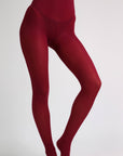 Cristine Velvet Soft Opaque Tights – Burgundy-Fascinating_Nights