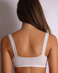 Daniela Front-Closure Cotton Ribbed Posture Bra – Gray-Fascinating_Nights