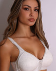 Daniela Front-Closure Cotton Ribbed Posture Bra – Gray-Fascinating_Nights