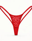 Noir Lace Thong - Red